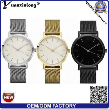 Yxl-177 Venda Quente de Venda de Malha Strap Banda Assista Aço Inoxidável Quartzo Banhado A Ouro Vogue Luxo Homens Mulheres relógio